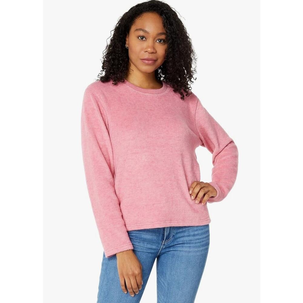 Dylan by True Grit Fleece and Faux Fur Fluffy Mid-Rise Crew